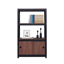 홈던트 거실 서재형 인테리어 TV 철제 책장 - 베이직W800 C타입 도어형, 화이트프레임/민트도어