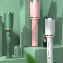 자동 전동 회전 헤어 아이론기 여행 필수 고데기, 핑크