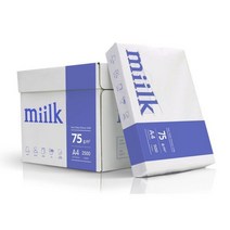 밀크 A4 복사용지 A4용지 75g 2500매 / 5000매, 밀크 A4용지 75g 1박스 2500매