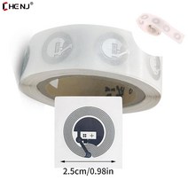 모든 NFC 휴대폰용 투명 태그 NTAG 213 스티커 프로토콜 ISO14443A13.56MHz 범용 라벨 RFID 25mm 10 개, 2450, 10개