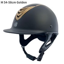 승마챕스 58-62cm 초경량 성인 승마 헬멧 나이트 모자 탈착식 챙 속도 액세서리, 03 M 54-58cm Golden