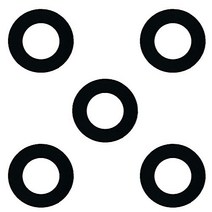Sterling Seal CRG1100.500.062.150X5 1100 Carbon and Graphite with Nitrile Binder Ring Gasket 1/2” P, 1
