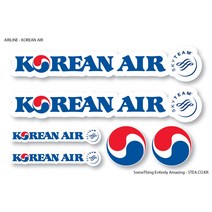STEA 세계 항공사 로고 스티커SET 스티커, 01 KOREAN AIR