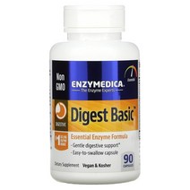 Enzymedica (엔자이메디카) Digest Basic 필수 효소 포뮬라 캡슐 90정, 90 개