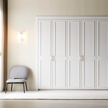 까사리움 웨인스 코팅 붙박이장 화이트 여닫이 가구 거실 안방 맞춤제공 내부 9자 10자 11자 12자, 웨인스 화이트 여닫이