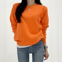 티데일리 남녀공용 기모 맨투맨 무지 긴팔 티셔츠