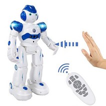 RC 조종 로봇 교육 지능형 RC 로봇 어린이위한 스마트 장난감 USB 충전 원격 제어 프로그래밍 가능한 아이, 01 blue