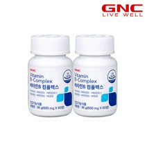 [GNC] 비타민B 컴플렉스 (60정) 30일분 x 2병 _51075x2, 단품, 단품