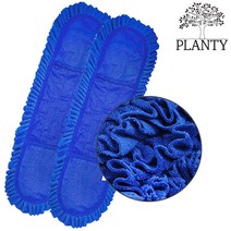 플렌티 극세사 리스킹 60cm 2p 물 밀대 마포 막대 마대 방 바닥 대 걸레 강당 사무실 원룸 청소 걸레, 극세사 리스킹 걸레 60cm 2p