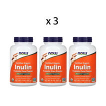 나우푸드 이눌린 프리바이오틱 퓨어 파우더 FOS 블루 아가베 8 oz(227 g) x 3개