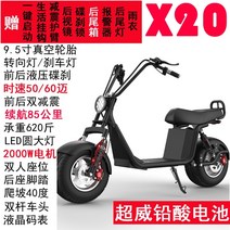 전동킥보드 국민킥보드할리 전기 와이드 타이어 남성 더블 성인 리튬 배터리 두발키보드, 60v, x20 모델  10인치  중앙 제어 대형 스크린
