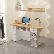 카운터상판 나무상판 인포데스크 안내 테이블, 버터 원호가 왼쪽 80x50x105cm