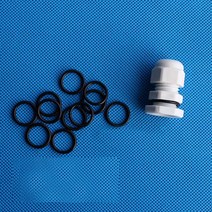 견고한 10pcs pg11 케이블 글 랜드 5-10mm 와이어 ce 화이트 블랙 ip68 방수 나일론 플라스틱 고무 o 링 씰, 한개옵션1, 02 White With O-rings
