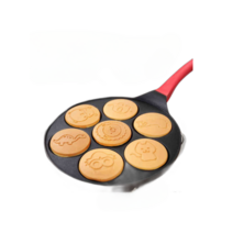 국화빵틀 베이킹팬 아이들간식용 모양 원형틀 코팅, 삼구냄비(직화인덕션용 범용)