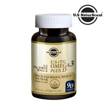 U.S rTG 오메가3 플러스 D 601mg x 90캡슐 1세트 3개월분, 없음