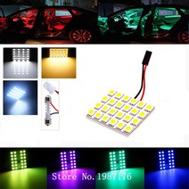 면발광 led바 캠핑전구 식빵등자동 T10 Festoon 12 24 48 SMD 5050 LED 따뜻한 화이트 버스 트럭 BA9S W5W, 한개옵션1, 03 12V 24SMD Blue