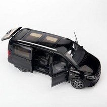 자동차 다이캐스트 메르세데스 벤츠 장식 모형 소품 선물 norev 1:18 v-class v260 mpv 상용차 모델, 검은 색