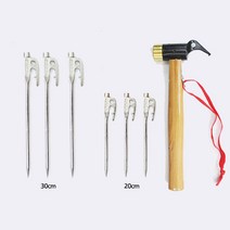 또바요 천막설치 폴라베어 실버 고강도 타프팩 강선 텐트팩 20cm 30cm, 8개