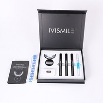 치아미백 기계 누렁니 누렁이 누런이 패치 IVISMILE 무선 미백 세트 치과 표백 젤 세, 블랙