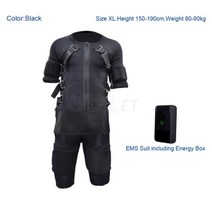 휴대용 EMS 피트니스 장치 전기 근육 자극 훈련 바디 조각 슈트 실내 체육관, 06 Only Suit XL
