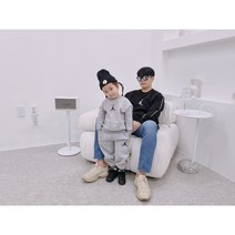 (기모)지단파이핑세트 패밀리룩 맨투맨 가족트레이닝복 맘 커플룩