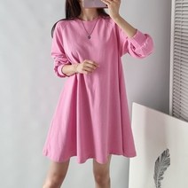 퍼니걸스 6174 라운드 무지 플레어 미니 원피스 여성의류