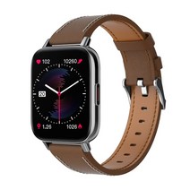 심박계 심박수 측정기 운동 New I22 Smart Watch Women Smartwatch Men Bluetooth Call Blood Pressure Oxy, 02 leather brown