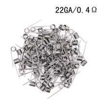 발전기 부품 Ni80 트위스트 퓨즈 하이브 클랩톤 코일 100 개 미리 만들어진 랩 외계인 믹스 쿼드 DIY, 02 22G