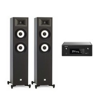 데논 RCD-N10 + JBL Stage A180 하이파이오디오, 스피커(블랙), RCD-N10(실버)