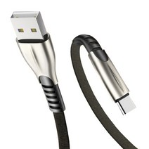 로건 정품 5핀 USB 갤럭시S7 마이크로 아이언 메탈 고속 충전 케이블, 블루 (F870), 1m, 1개