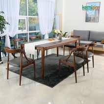 클래식 멧뿌리 호두나무원목 6인식탁SET KMB-601