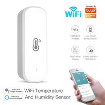 CORUI Tuya Wifi 스마트 온도 및 센서 지능형 연결 음성 제어 홈 라이프 Alexa Google, [01] 1pcs, 01 1pcs