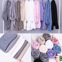 [앙상블] 소프트 무지 코튼 면 롱 스카프 머플러 가을