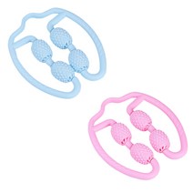 클릭바이 4롤러 전신 팔뚝 어깨 종아리 지압 마사지롤 1개, 라이트핑크