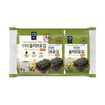 청정원 아침메뉴추천 건강한 올리브유 재래김 도시락 김 반찬 맛있는 어린이간식 5g 9봉 간단한요리 간편식, 5세트