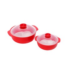 스마트 전자렌지 찜기 550ml + 1200ml 세트, 레드, 1세트