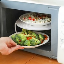 장갑이 필요없는 전자레인지 오븐 용기받침대 2단 회전판, 상세페이지 참조