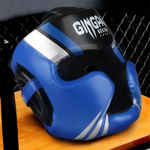 고급 PU 가죽 복싱 헬멧 성인 키즈 전문 경쟁 헬멧 헤드 기어 MMA 무에태권도 헤드 기어 가드, [03] L, [08] Blue