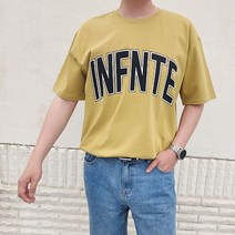 남자 큰옷 빅사이즈 인피니티 레터링 도톰 반팔티 XL 2XL 3XL 3컬러