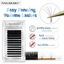 인조속눈썹NAGARAKU 쉬운 패닝 속눈썹 확장 Autofan 패스트 블룸 셀프 개화 사전 보세 볼륨 메이크업 Easyf, 02 0.05mm_09 mix(8-15mm), 02 D