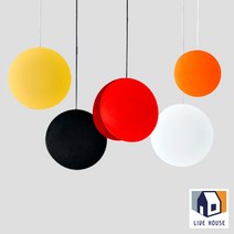 아모르 국산 LED 인테리어 심플 1등 펜던트 카페 북유럽 식탁 테이블 원형 조명 전등, A.팝컬러, 블랙