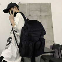 오너클랜 빅포켓 남여공용 빅사이즈 스타일리쉬 블랙 백팩