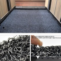 아파트현관 흙먼지제거 푹신 코일 현관매트 1cm 회사 옥상 가게 업소용 목욕탕 출입문, 브라운베이지