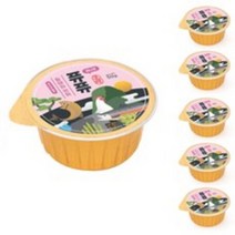 퓨퓨 고양이 간식 미니캔 50g, 황태 + 연어 혼합맛, 6개