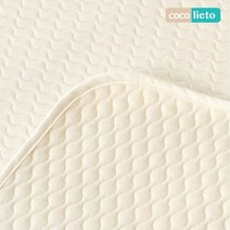 리에또 논슬립 무형광 순면 방수요 아기 침대 방수패드, 무지 아이보리 M