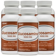 GNC 미국 지앤씨 6병 Glucosamine 1000 MG 90 Vegetarian Caplets 글루코사민 1000MG 90정