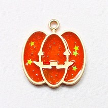 레진아트 공예 키링 목걸이 팬던트 프레임 할로윈호박, 단품