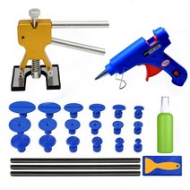자동차 덴트 제거 덴트 풀러 자동차 바디 수리 도구 키트 car body denting dent remover paintless repair tools kit for car, 세트 7