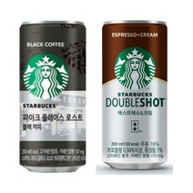스타벅스캔 200ml 에스프레소크림 12입+로스트블랙 12입 총 24입, 1세트