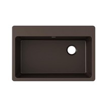 Elkay ELG13322MC0 쿼츠 클래식 모카 싱글 볼 드롭인 싱크, Mocha